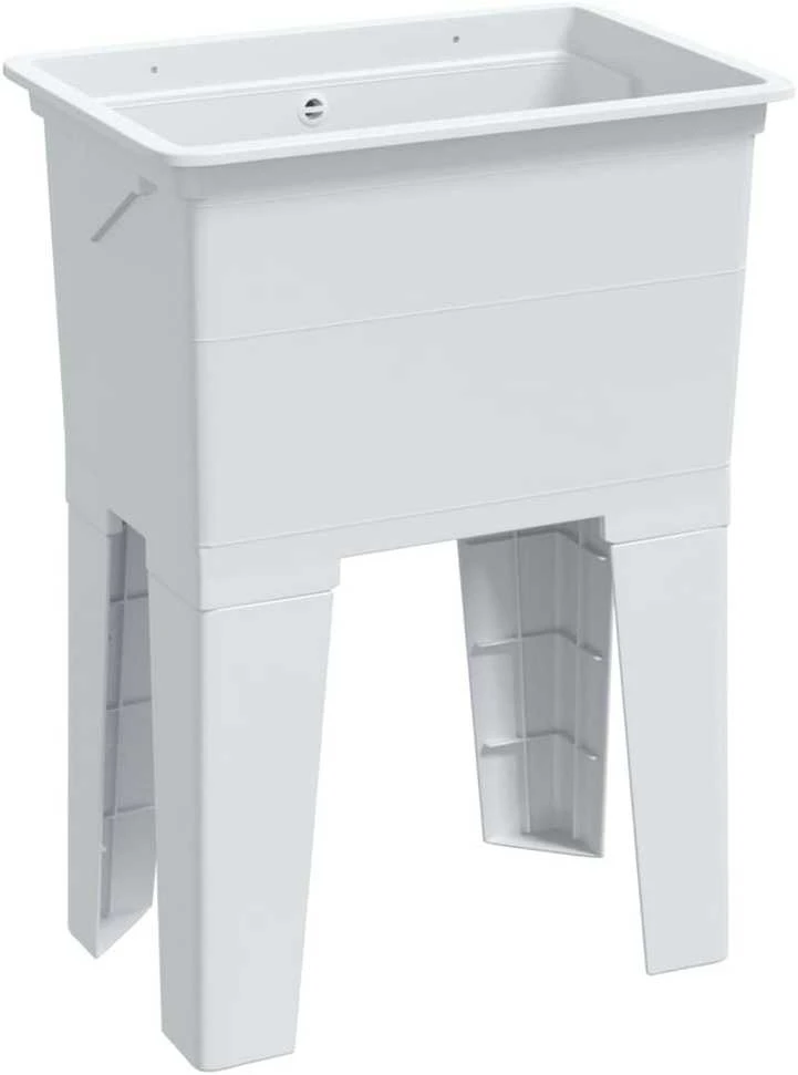 Praustuvas skalbiniams, baltos spalvos, 59x41x75cm, derva