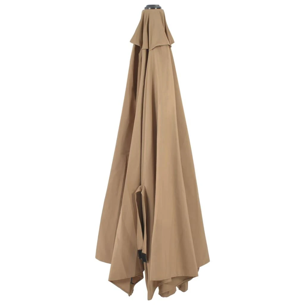 Prie sienos montuojamas skėtis su stulpu, taupe, 300cm