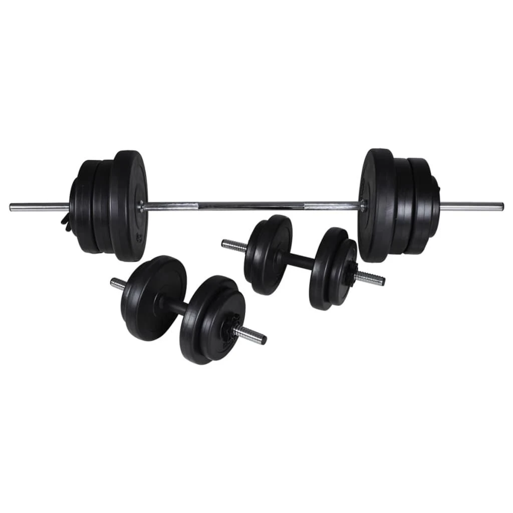 Prie sienos mont. jėgos tren. su štanga ir hant. rink., 60,5kg