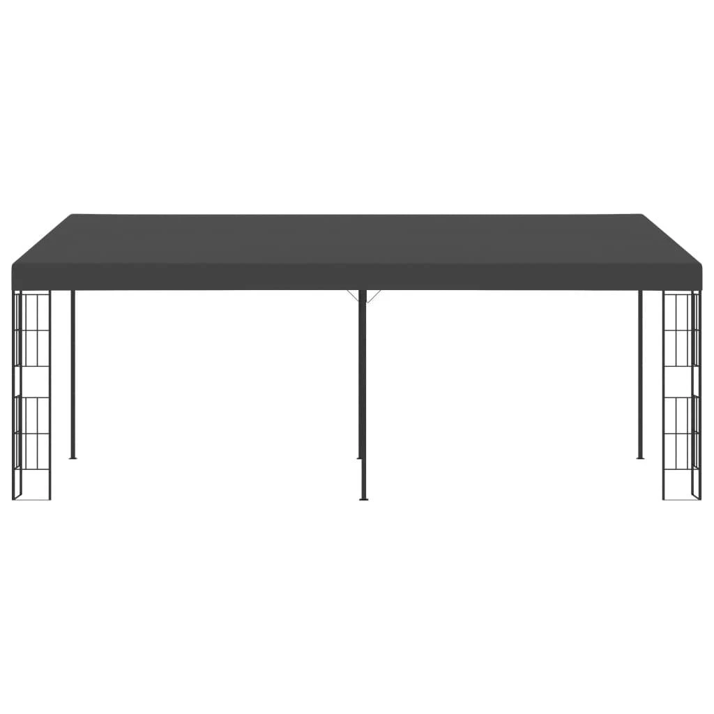 Prie sienos montuojama pavėsinė, antracito, 3x6m, audinys