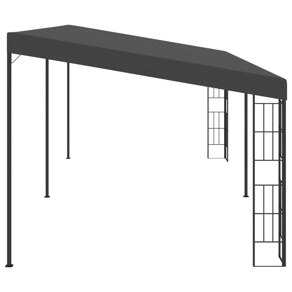 Prie sienos montuojama pavėsinė, antracito, 3x6m, audinys