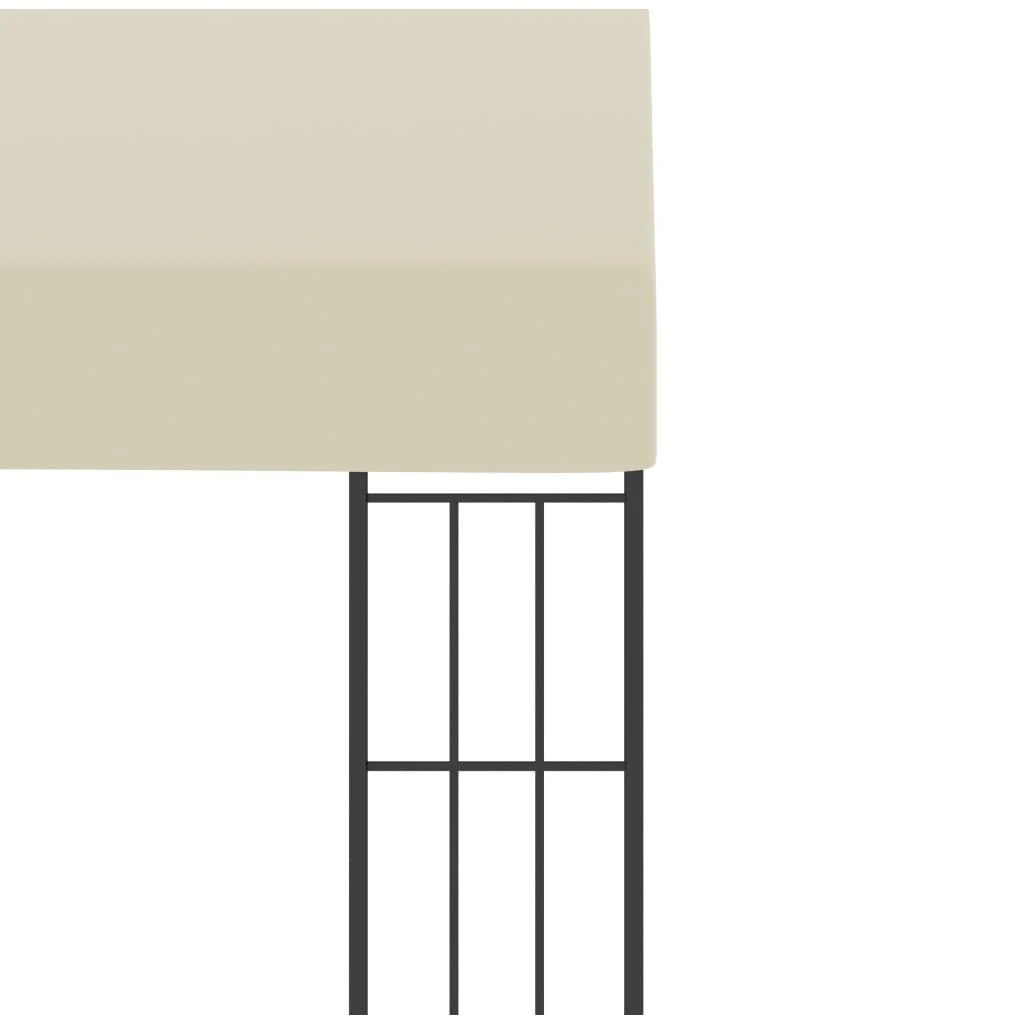 Prie sienos montuojama pavėsinė, kreminė, 3x3m, audinys