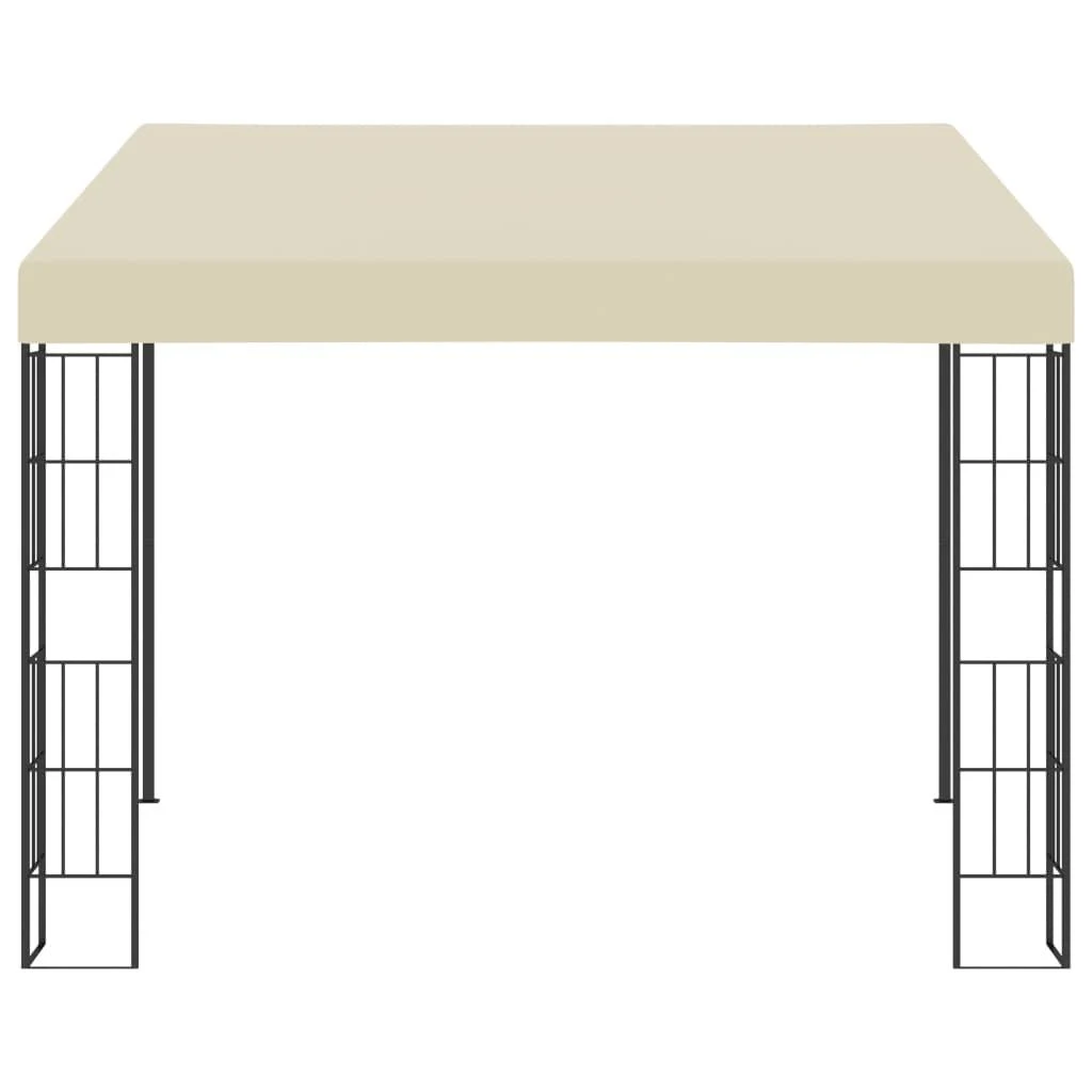Prie sienos montuojama pavėsinė, kreminė, 3x3m, audinys