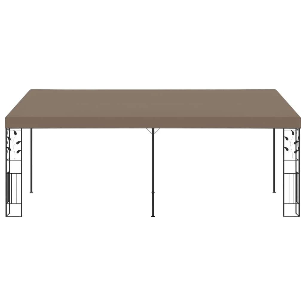 Prie sienos montuojama pavėsinė, taupe spalvos, 6x3x2,5m