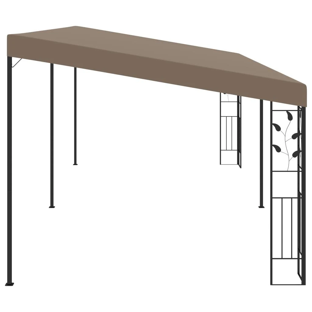 Prie sienos montuojama pavėsinė, taupe spalvos, 6x3x2,5m