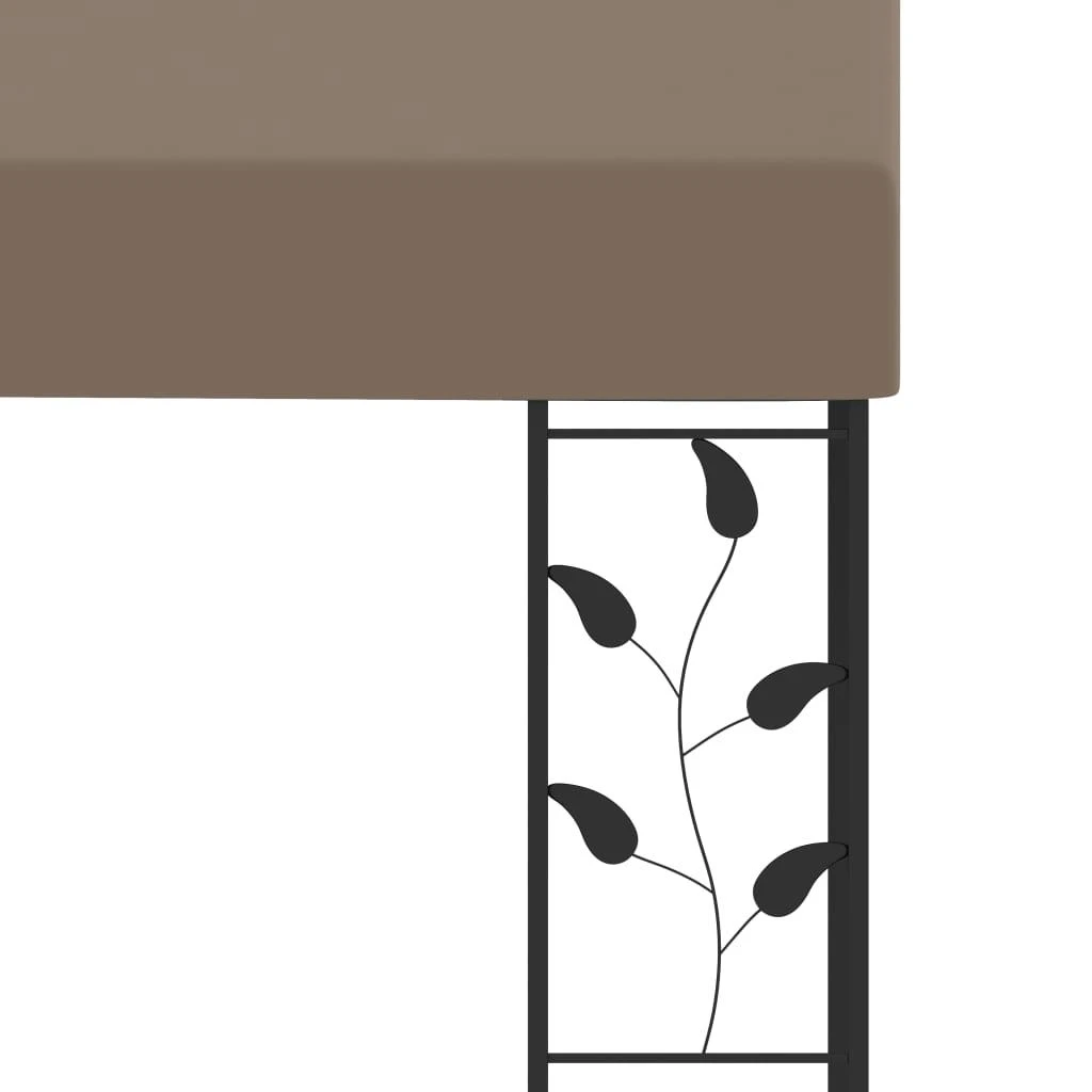 Prie sienos montuojama pavėsinė, taupe spalvos, 6x3x2,5m
