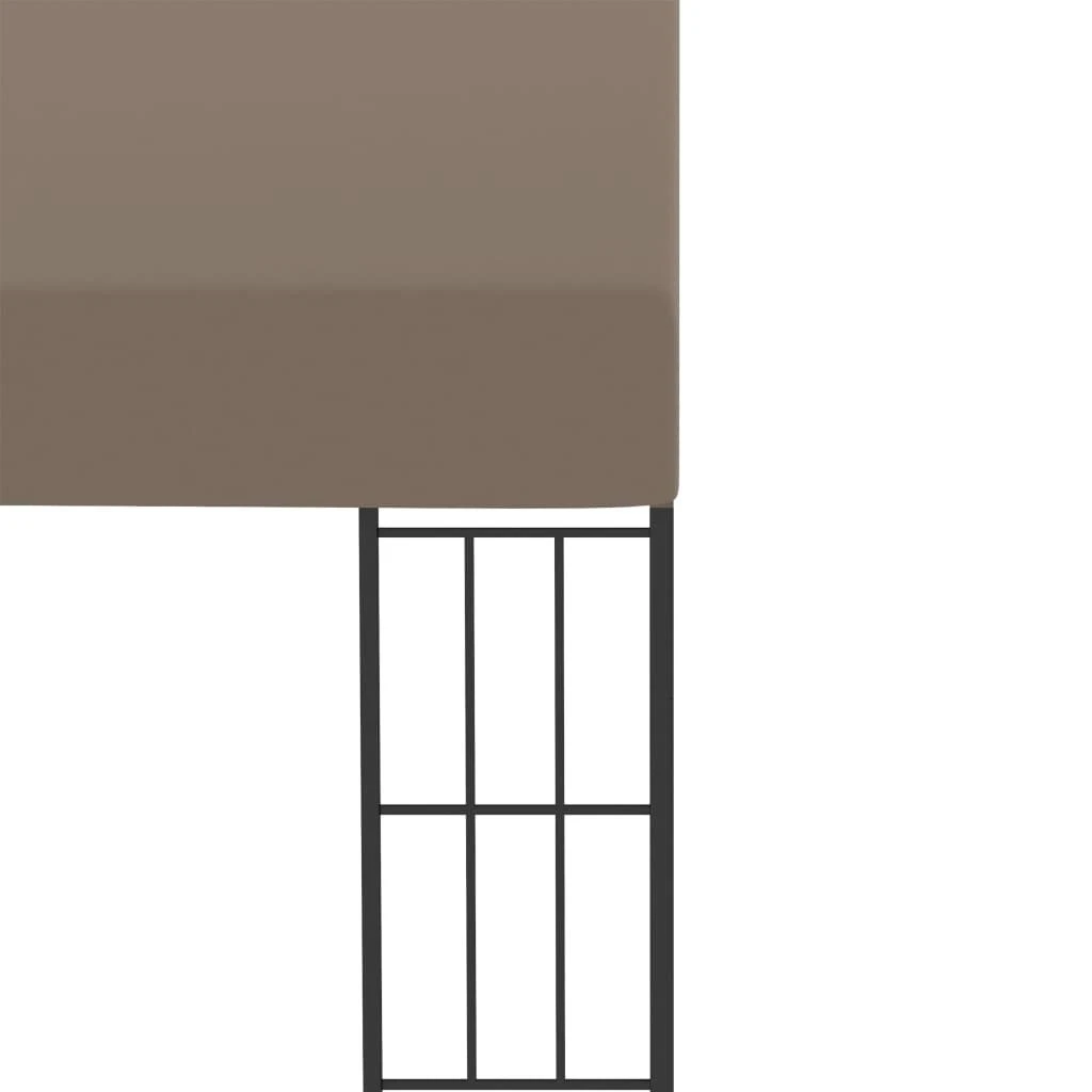 Prie sienos montuojama pavėsinė, taupe spalvos, 4x3m, audinys