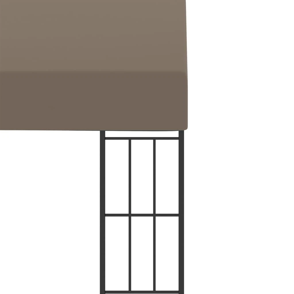 Prie sienos montuojama pavėsinė, taupe spalvos, 6x3m, audinys