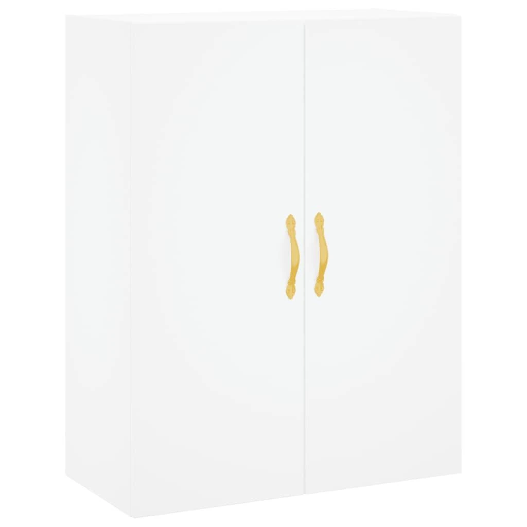 Prie sienos montuojama spintelė, baltos spalvos, 69,5x34x90cm