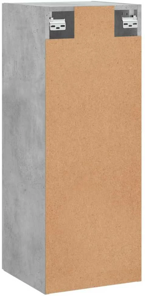 Prie sienos montuojama spintelė, betono pilka, 34,5x34x90cm