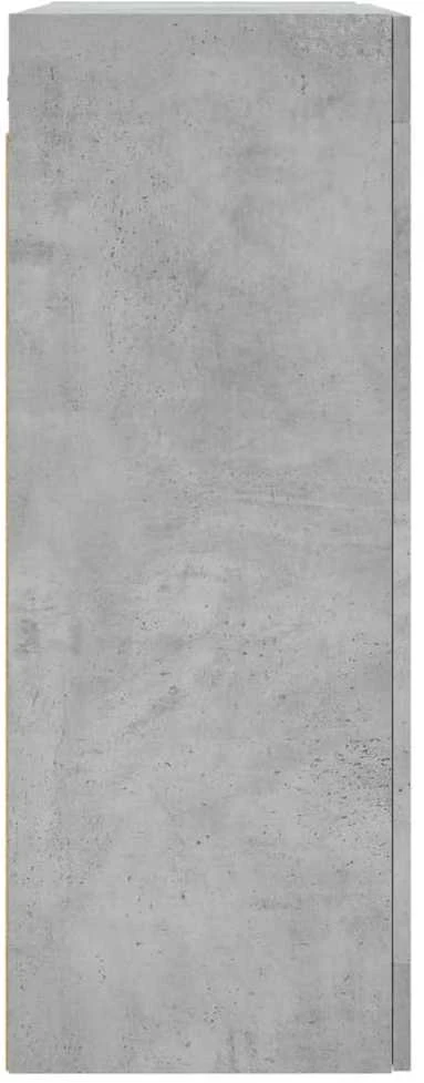 Prie sienos montuojama spintelė, betono pilka, 69,5x34x90cm