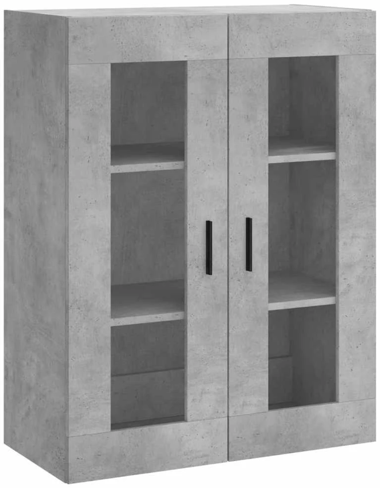 Prie sienos montuojama spintelė, betono pilka, 69,5x34x90cm