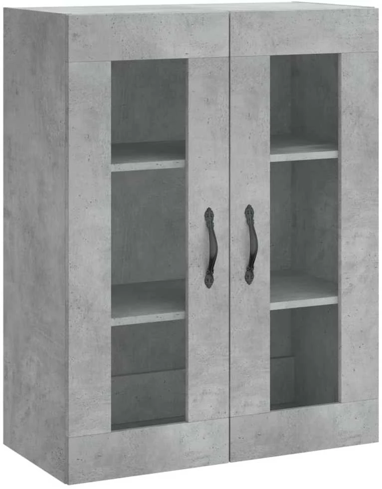 Prie sienos montuojama spintelė, betono, 69,5x34x90cm, mediena