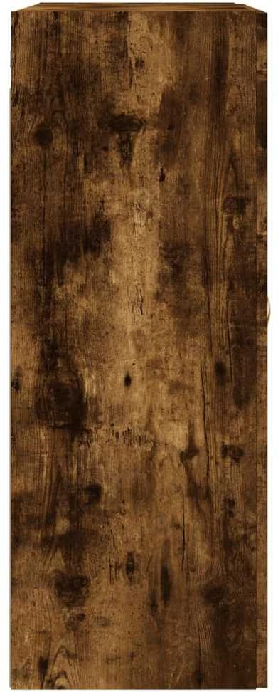 Prie sienos montuojama spintelė, dūminė, 69,5x34x90cm, mediena