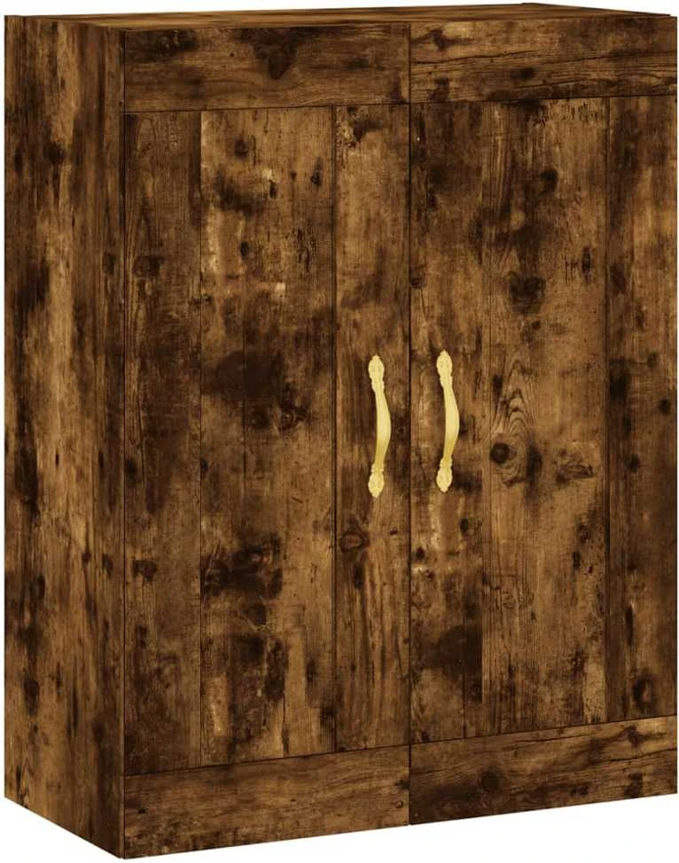 Prie sienos montuojama spintelė, dūminė, 69,5x34x90cm, mediena