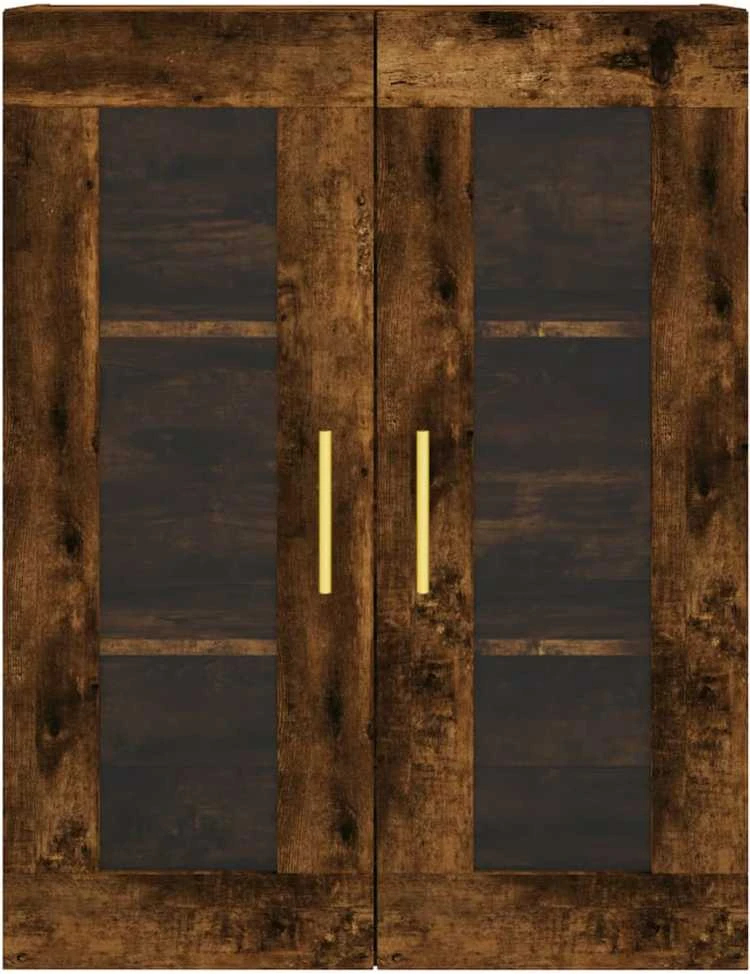 Prie sienos montuojama spintelė, dūminio ąžuolo, 69,5x34x90cm