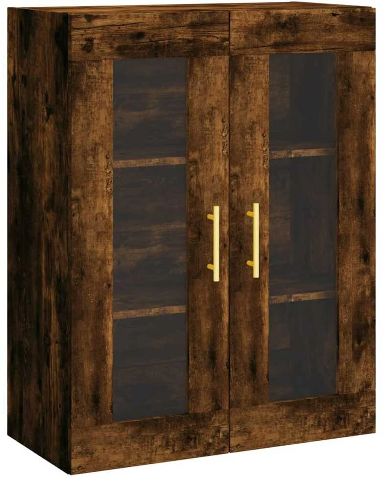 Prie sienos montuojama spintelė, dūminio ąžuolo, 69,5x34x90cm