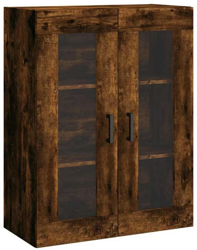 Prie sienos montuojama spintelė, dūminio ąžuolo, 69,5x34x90cm
