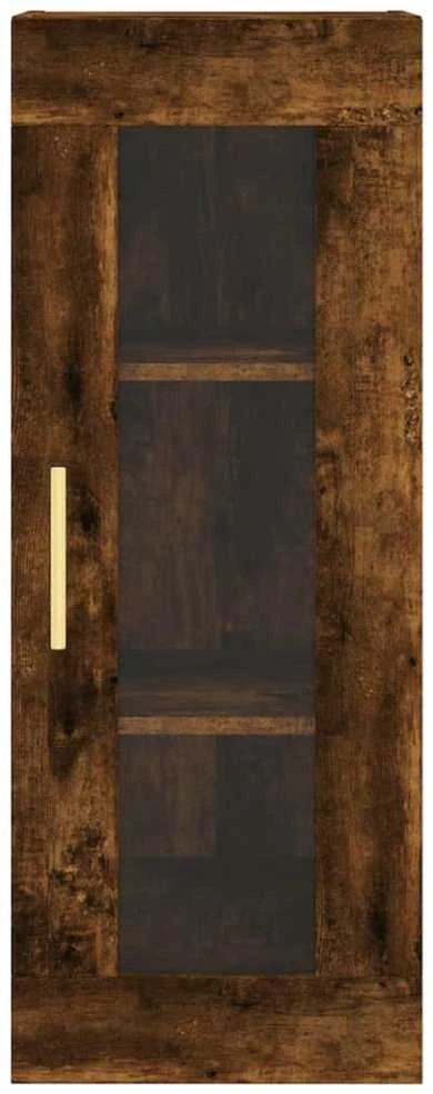 Prie sienos montuojama spintelė, dūminio ąžuolo, 34,5x34x90cm