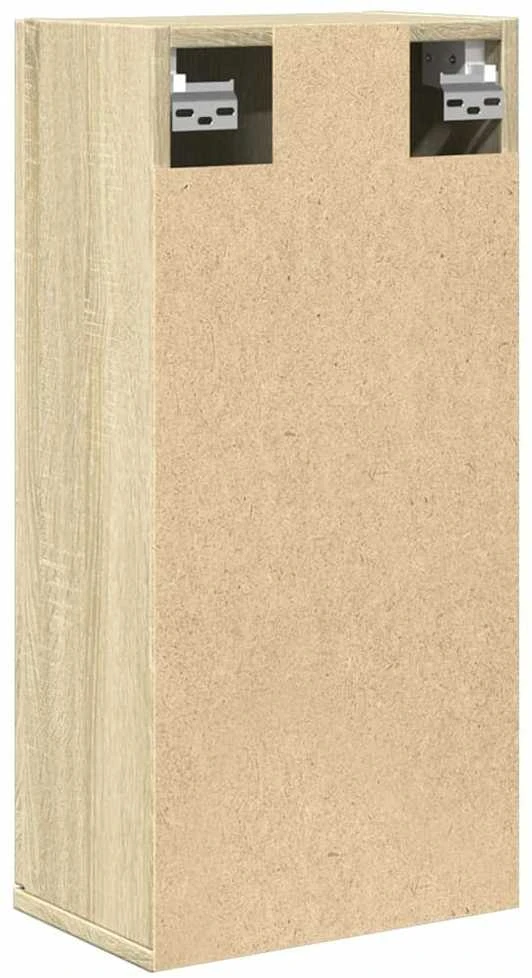 Prie sienos montuojama vonios spintelė, ąžuolo, 32x20x67cm