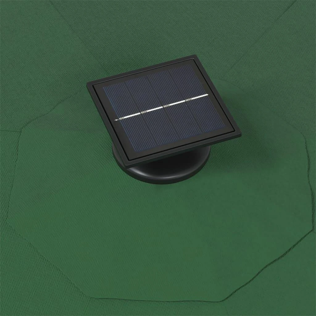 Prie sienos montuojamas sodo skėtis su LED, žalias, 300cm