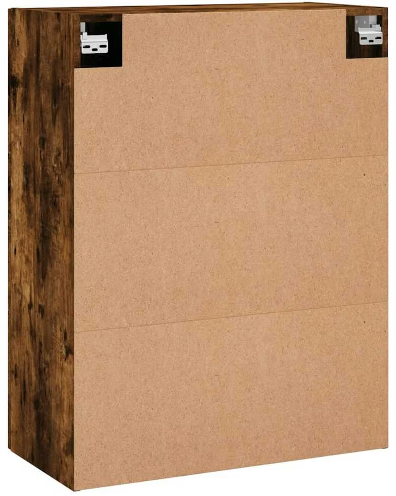 Prie sienos montuojamos spintelės, 2vnt., dūminės, 69,5x34x90cm