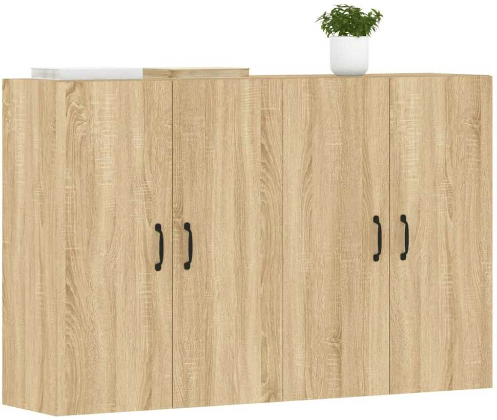 Prie sienos montuojamos spintelės, 2vnt., ąžuolo, mediena