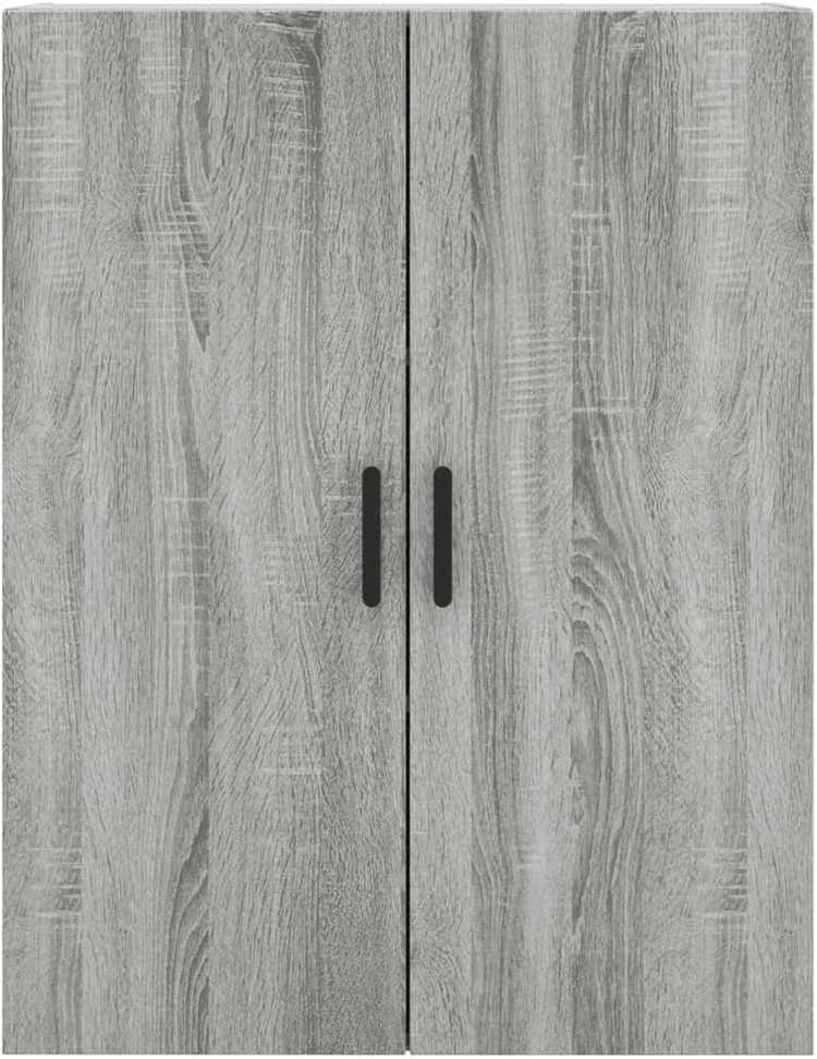 Prie sienos montuojamos spintelės, 2vnt., pilkos, 69,5x34x90cm