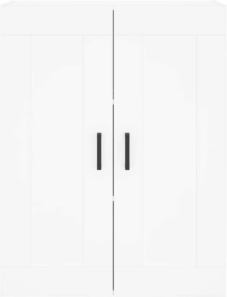 Prie sienos montuojamos spintelės, 2vnt., baltos, mediena