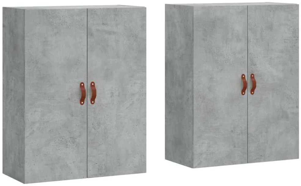 Prie sienos montuojamos spintelės, 2vnt., betono, 69,5x34x90cm