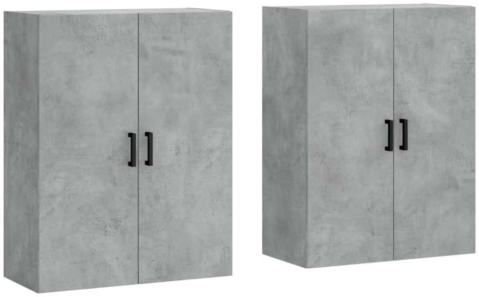 Prie sienos montuojamos spintelės, 2vnt., betono, 69,5x34x90cm