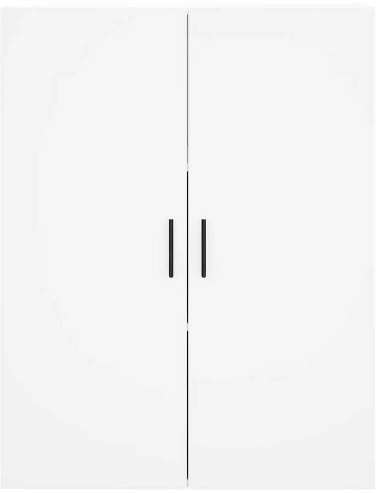 Prie sienos montuojamos spintelės, 2vnt., baltos, 69,5x34x90cm