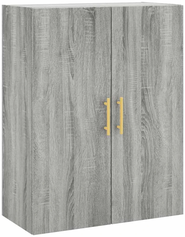 Prie sienos montuojamos spintelės, 2vnt., pilkos, 69,5x34x90cm