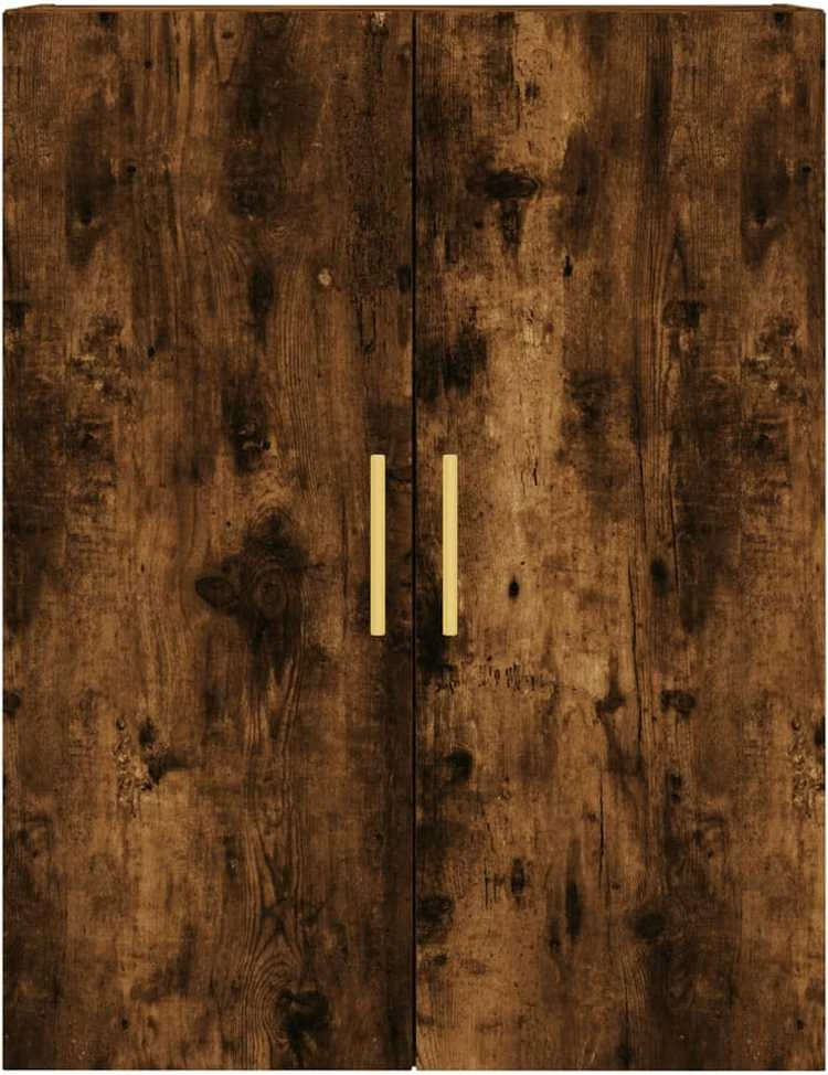 Prie sienos montuojamos spintelės, 2vnt., dūminės, 69,5x34x90cm