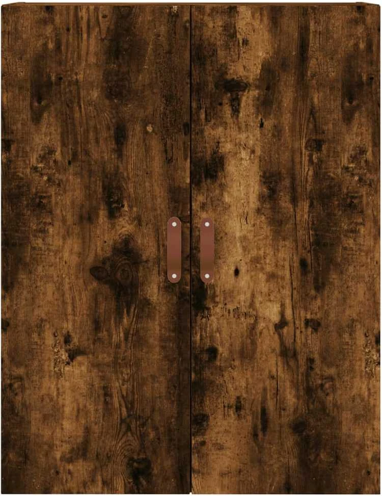 Prie sienos montuojamos spintelės, 2vnt., dūminės, 69,5x34x90cm