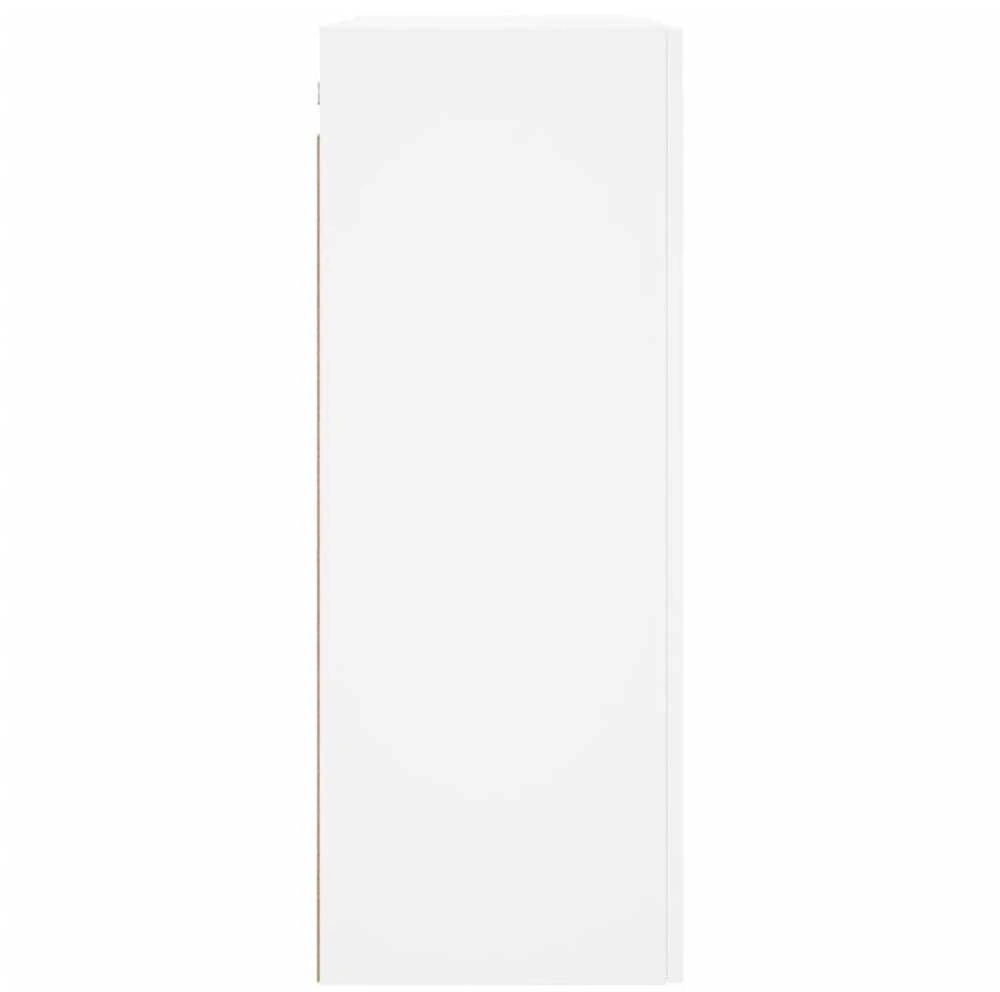 Prie sienos montuojamos spintelės, 2vnt., baltos, 69,5x34x90cm