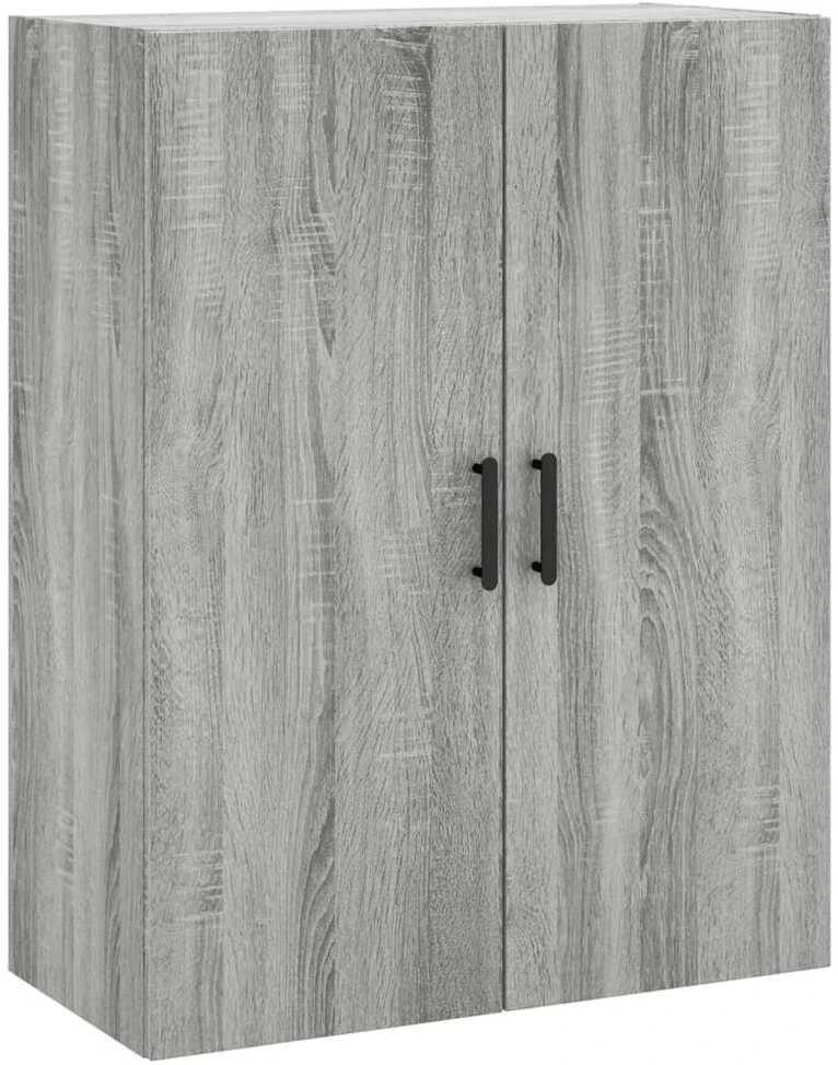Prie sienos montuojamos spintelės, 2vnt., pilkos, 69,5x34x90cm