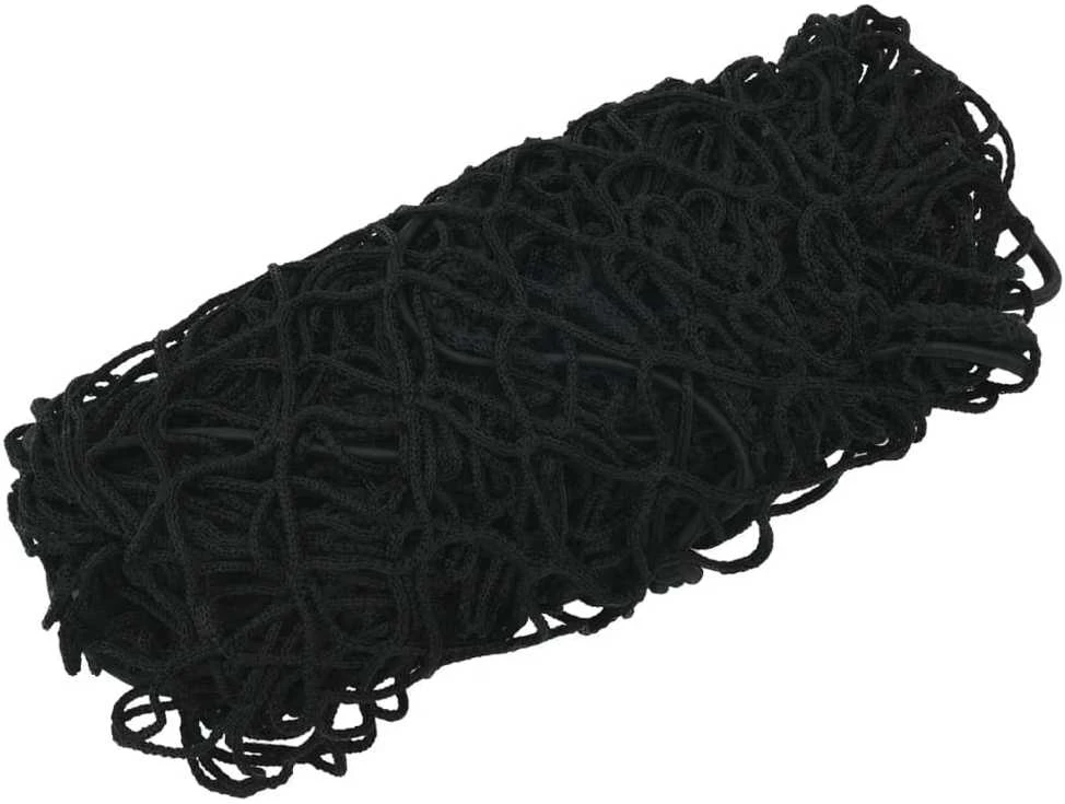 Priekabos tinklas su elastine virve, juodas, 6x3m, PP