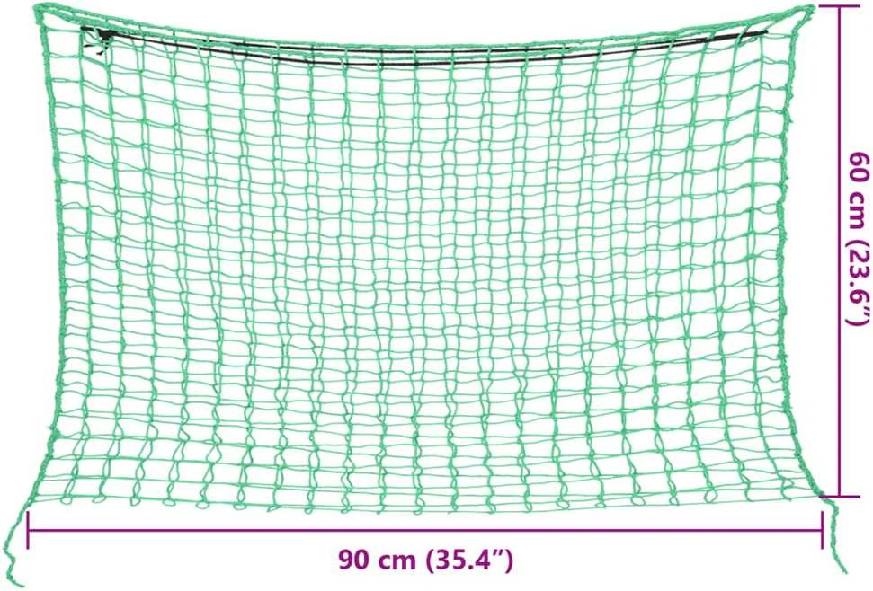 Priekabos tinklas su elastine virve, žalias, 90x60cm, PP