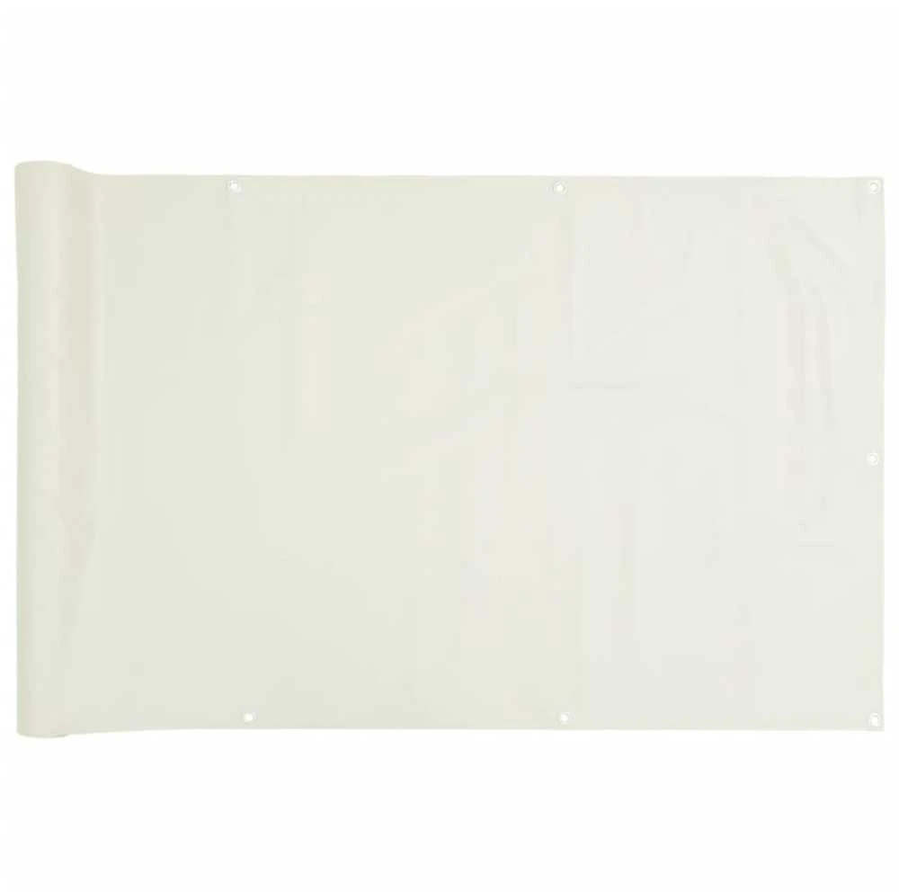Privatumo suteikianti balkono pertvara, balta, 600x120cm, PVC