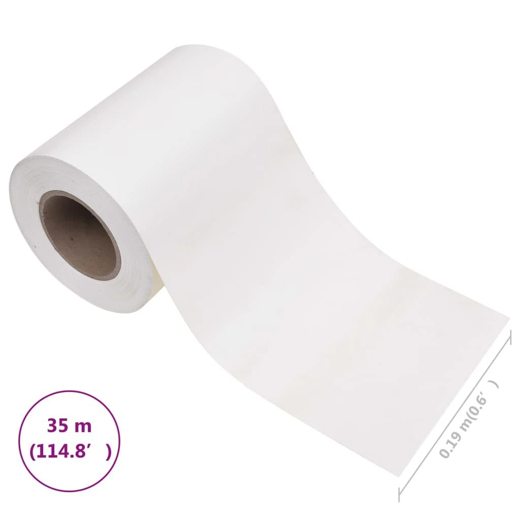 Privatumo suteikianti sodo pertvara, balta, 35x0,19m, PVC