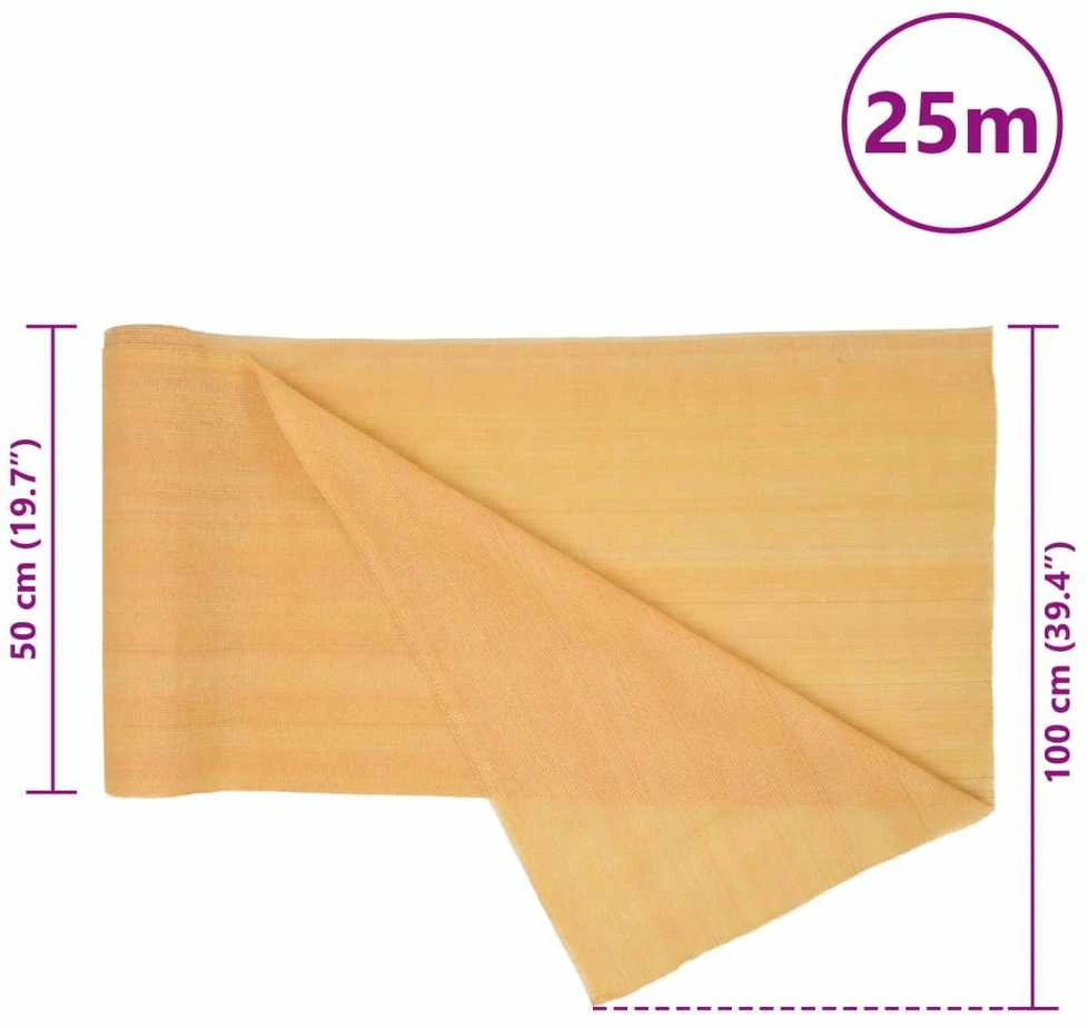 Privatumo suteikiantis tinklelis, smėlio, 1x25m, HDPE, 150g/m²