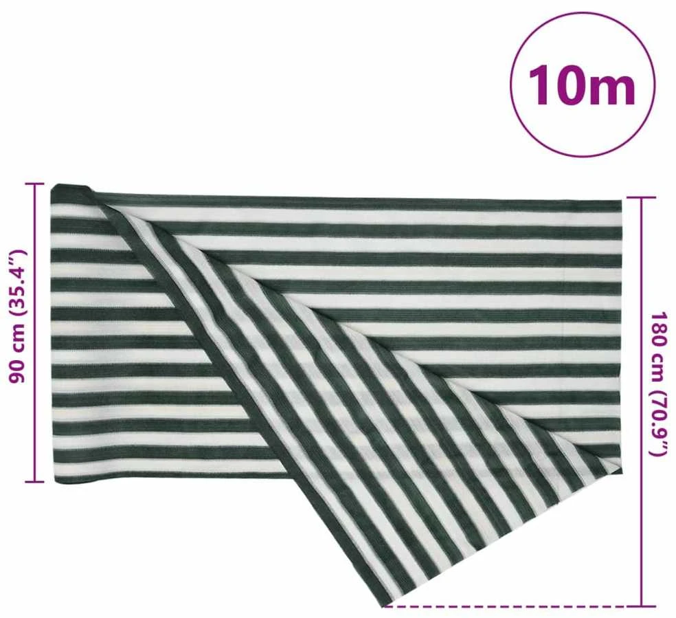 Privatumo suteikiantis tinklelis, žalias/baltas, 1,8x10m, HDPE