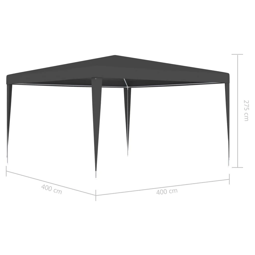 Profesionali proginė palapinė, antracito spalvos, 4x4m, 90g/m²