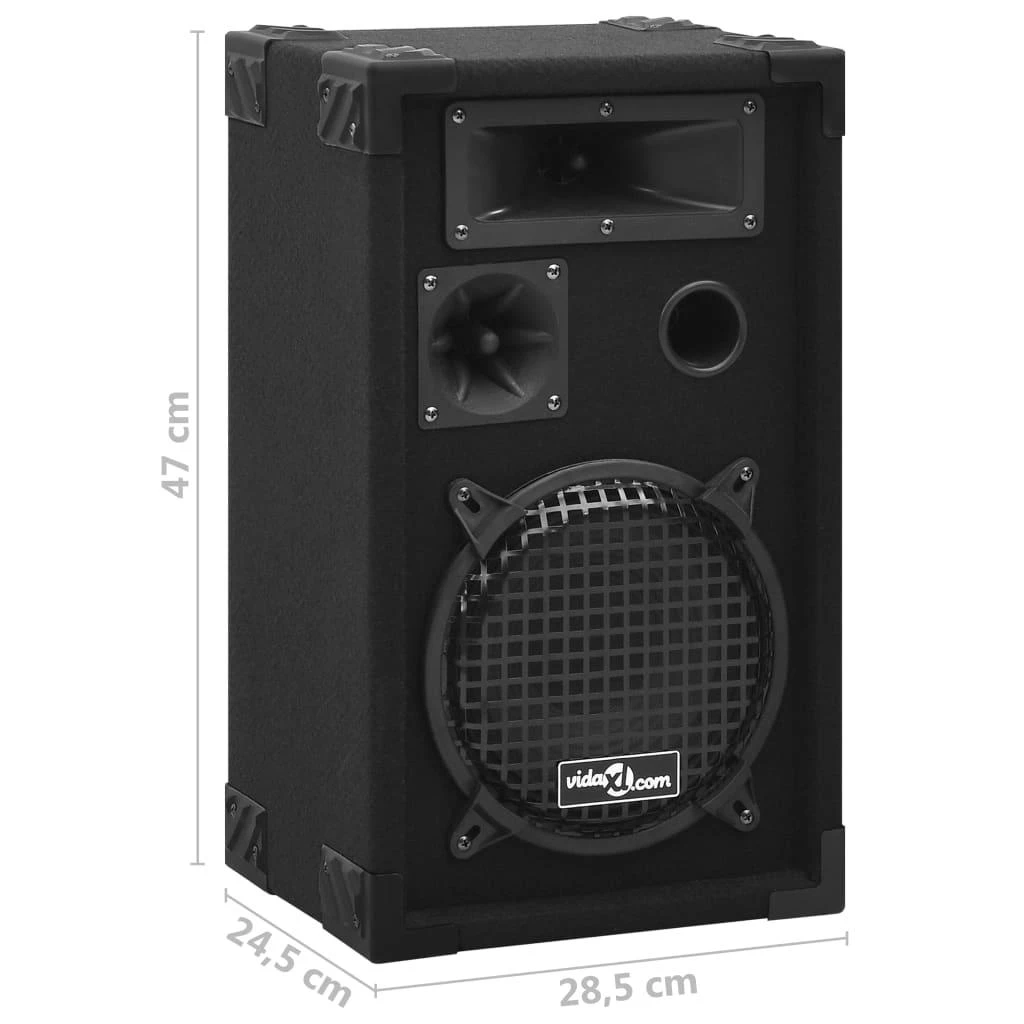 Profesionalios pasyvios garso kolonėlės, 2vnt., juodos, 800W