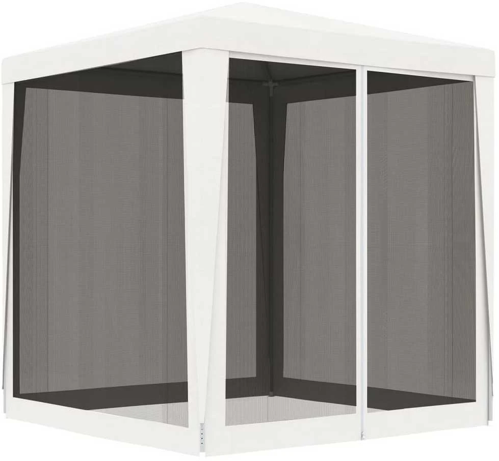 Proginė palapinė su 4 tinklinėmis sienomis, balta, 2x2m