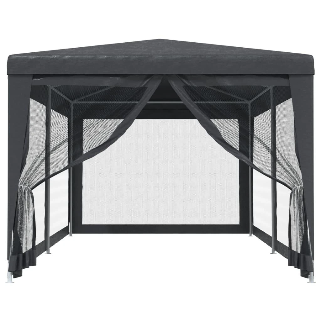 Proginė palapinė su 6 sienomis, antracito, 3x6m, HDPE