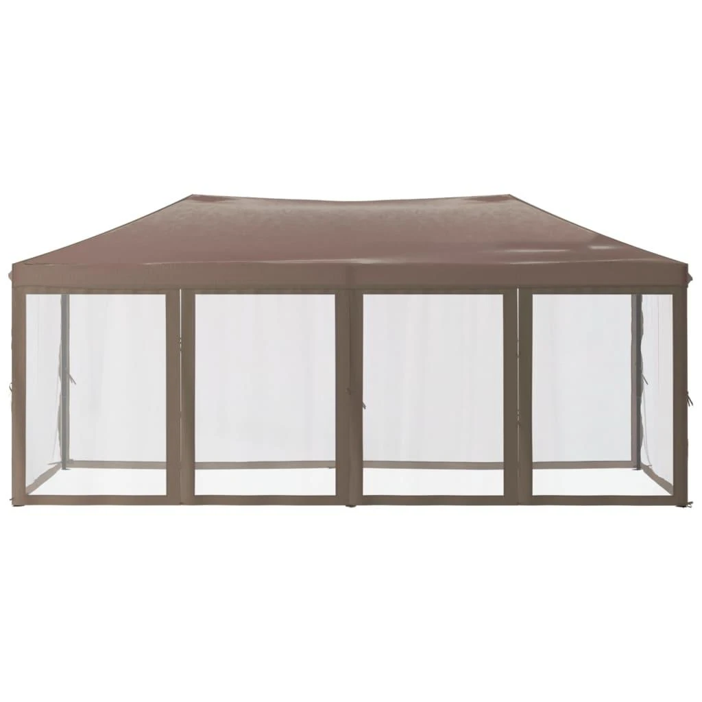 Proginė palapinė su šoninėmis sienomis, taupe, 3x6m