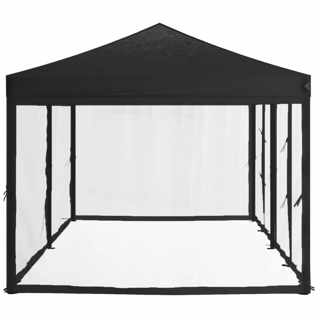 Proginė palapinė su šoninėmis sienomis, juoda, 3x6m