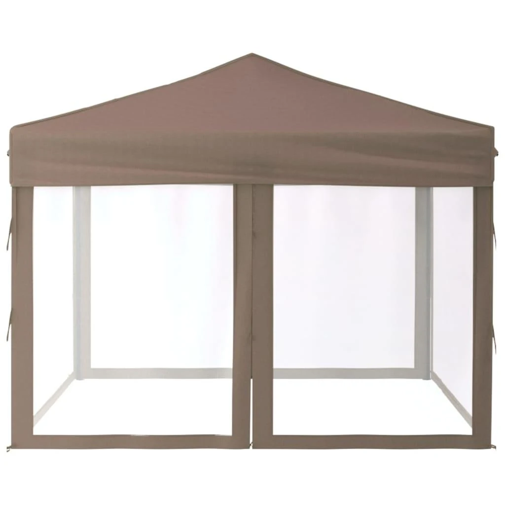 Proginė palapinė su šoninėmis sienomis, taupe, 3x3m